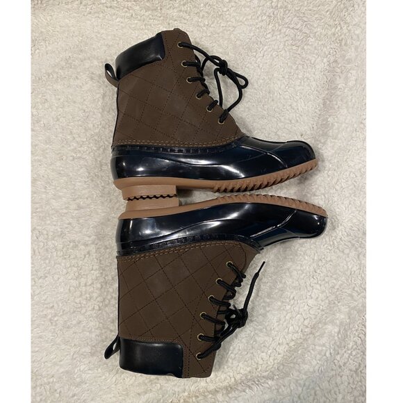 EVI Duck Boots - Brown and Black - Size 8 NWOT - Picture 3 of 9